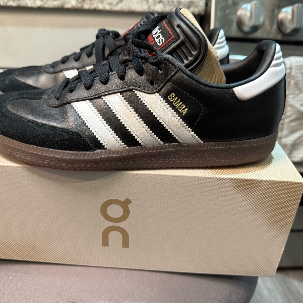 Adidas Black and White Samba Sneakers